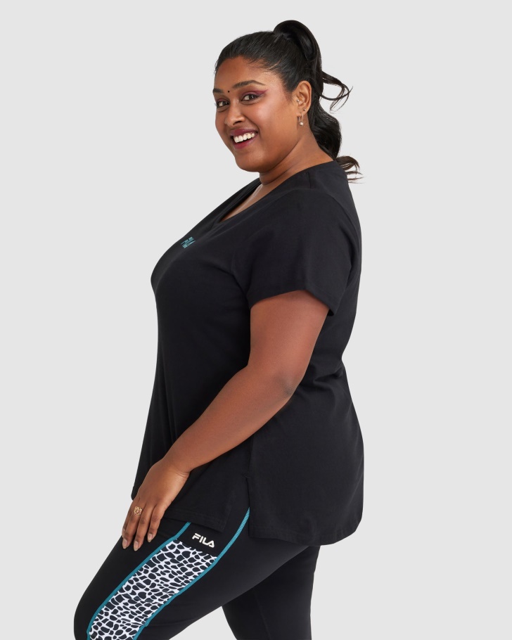 Camiseta Feminina Rebecca Fila Preta