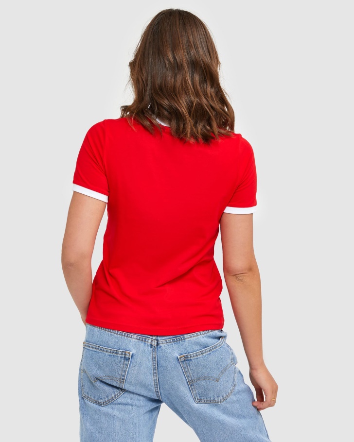 Camiseta Feminina Ringer Classic Vermelha Fila