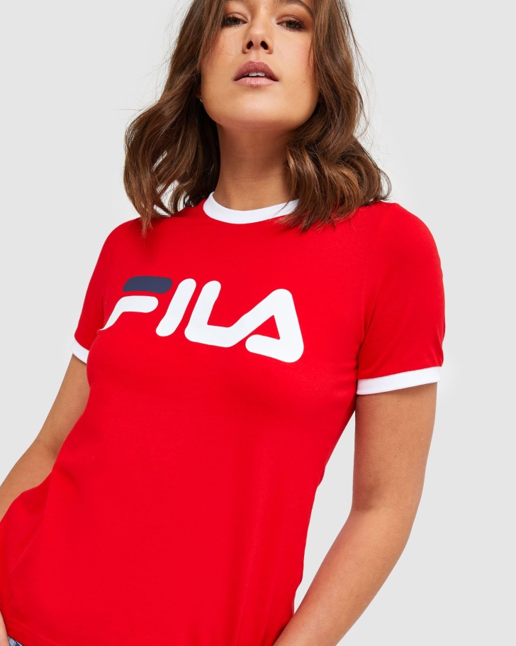 Camiseta Feminina Ringer Classic Vermelha Fila