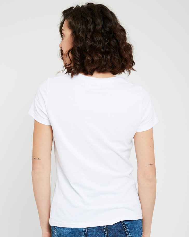 Camiseta Feminina Volara Badge Fila Branca