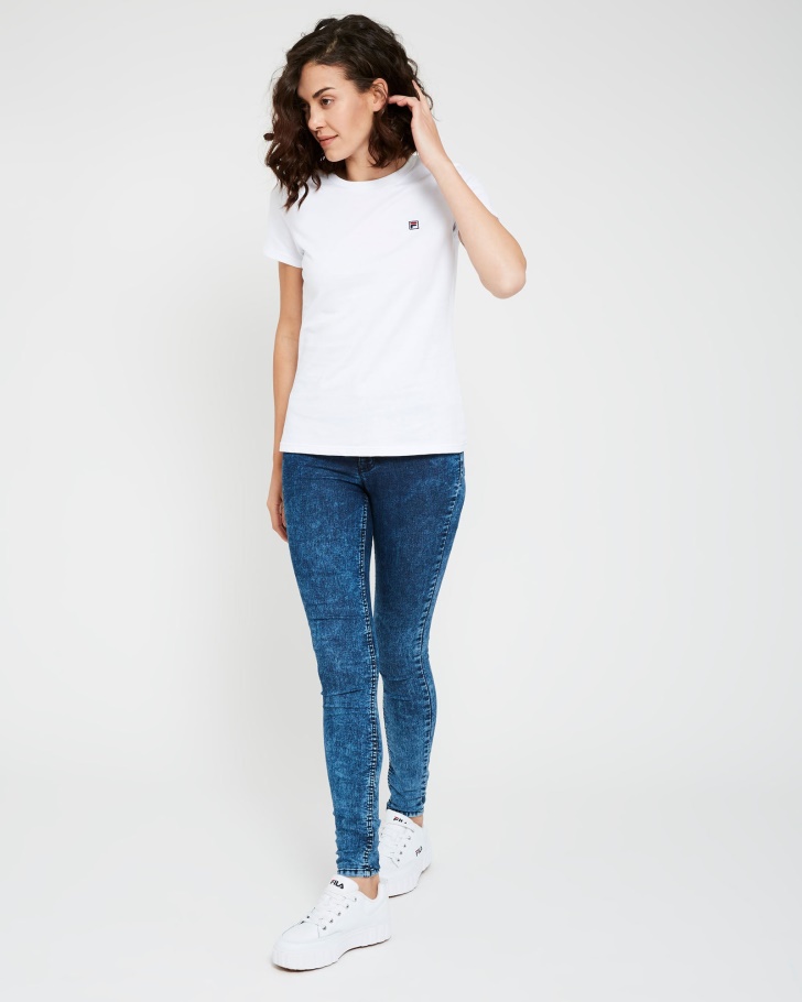 Camiseta Feminina Volara Badge Fila Branca