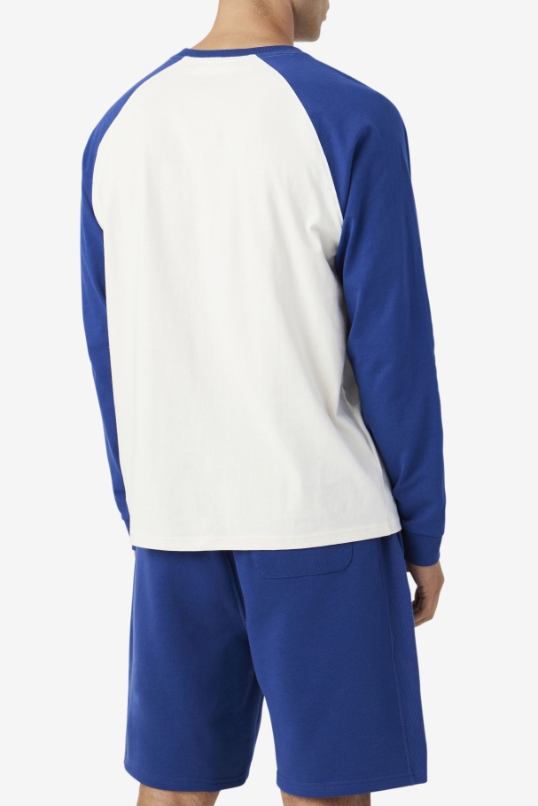 Camiseta Fila Chet Raglan Gardênia/azul