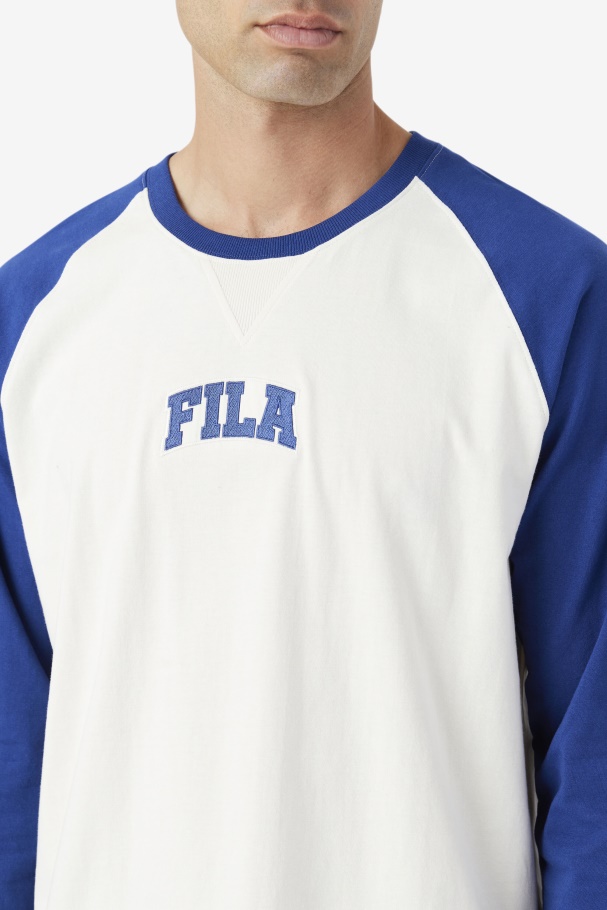 Camiseta Fila Chet Raglan Gardênia/azul