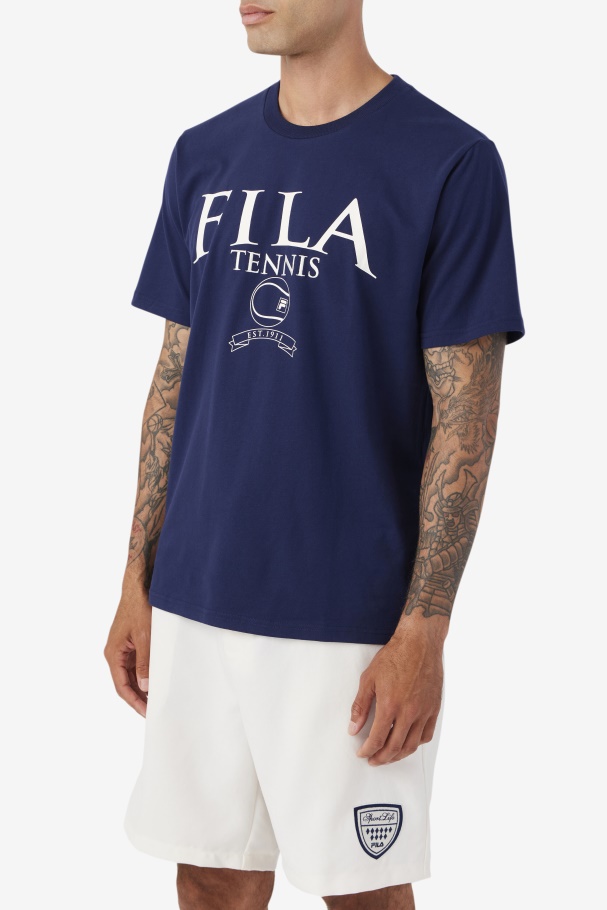 Camiseta Fila Saran Marinho/gardenia