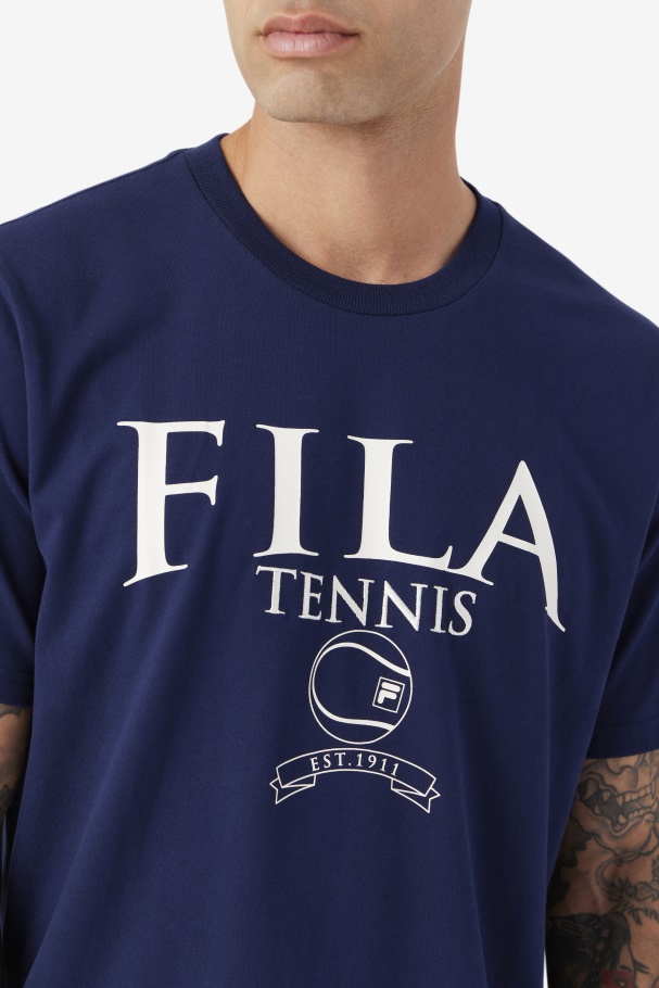 Camiseta Fila Saran Marinho/gardenia