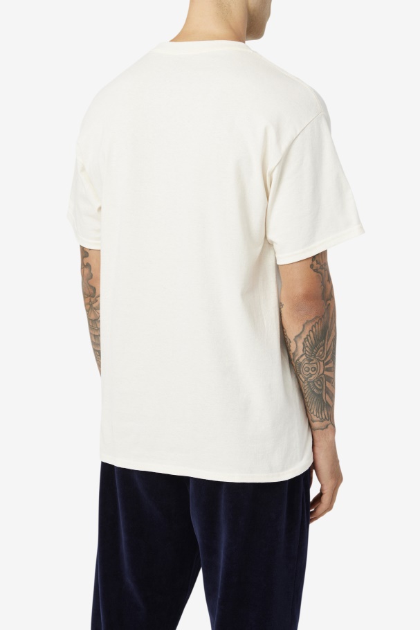 Camiseta Fitness Original Fila Gardenia/marinho/vermelho