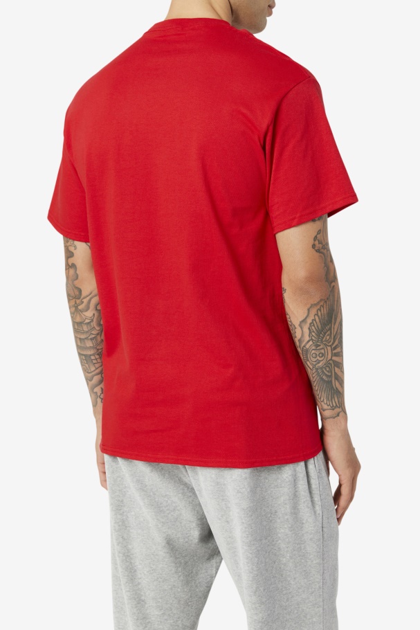 Camiseta Fitness Original Vermelho/marinho/branco Fila