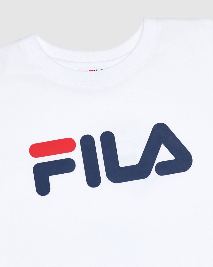 Camiseta Infantil Clássica Branca Fila