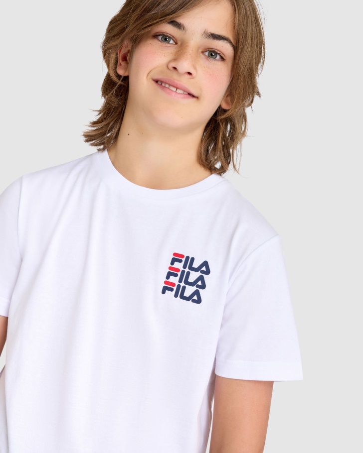 Camiseta Infantil Ripley Branca Fila