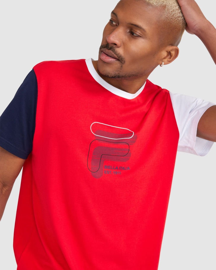 Camiseta Lennox Masculina Fila Vermelha