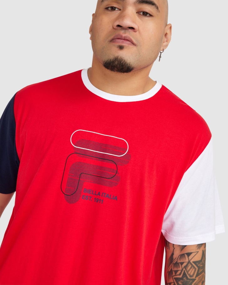 Camiseta Lennox Masculina Plus Lennox Fila Vermelha