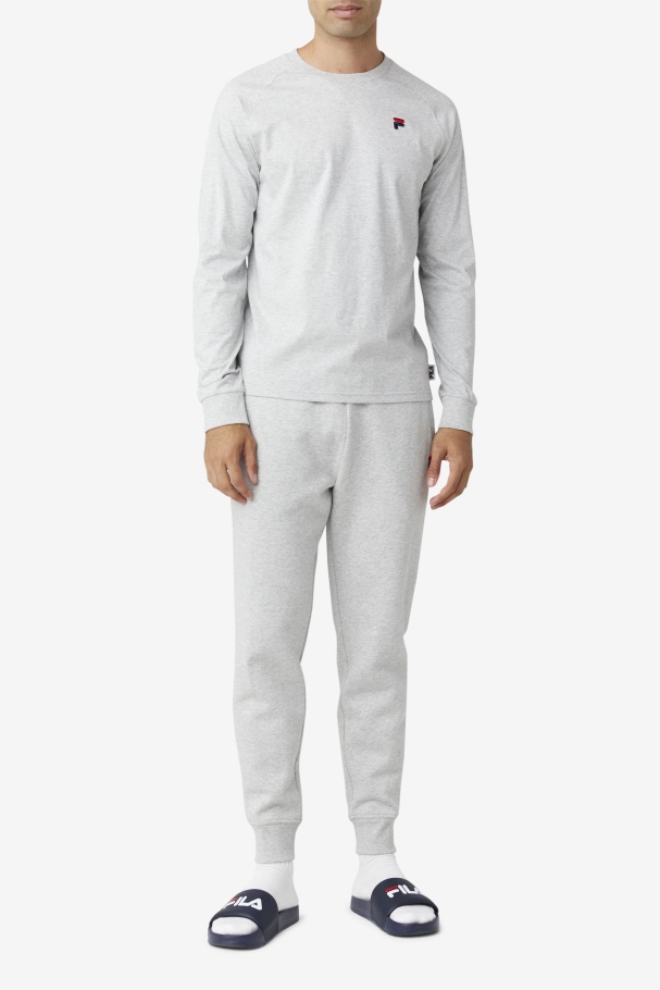 Camiseta Manga Longa Flynn Fila Cinza Claro