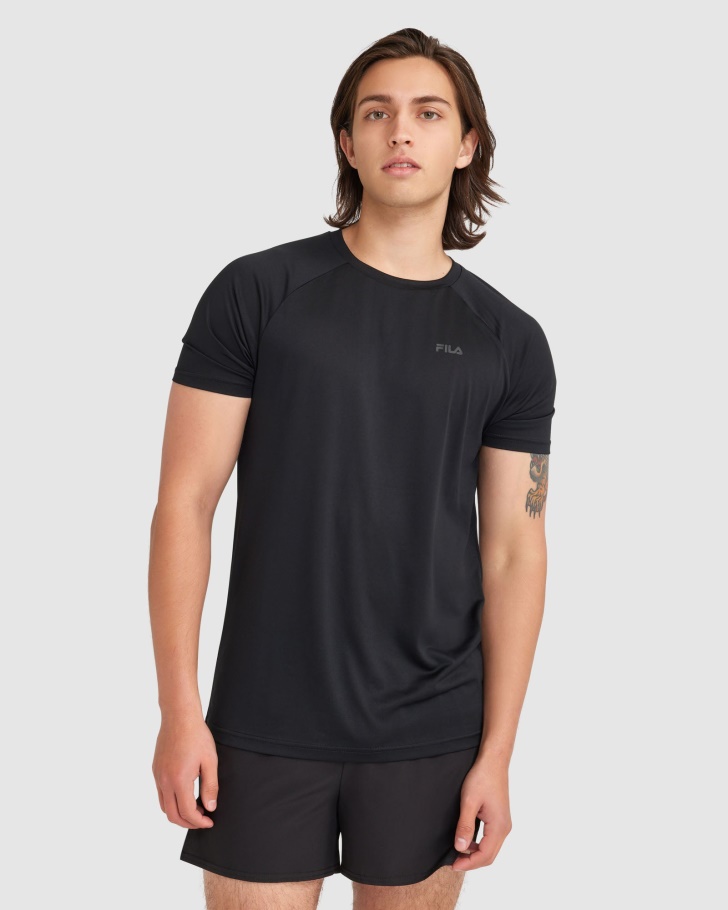 Camiseta Masculina Caleb Qdry Fila Preta