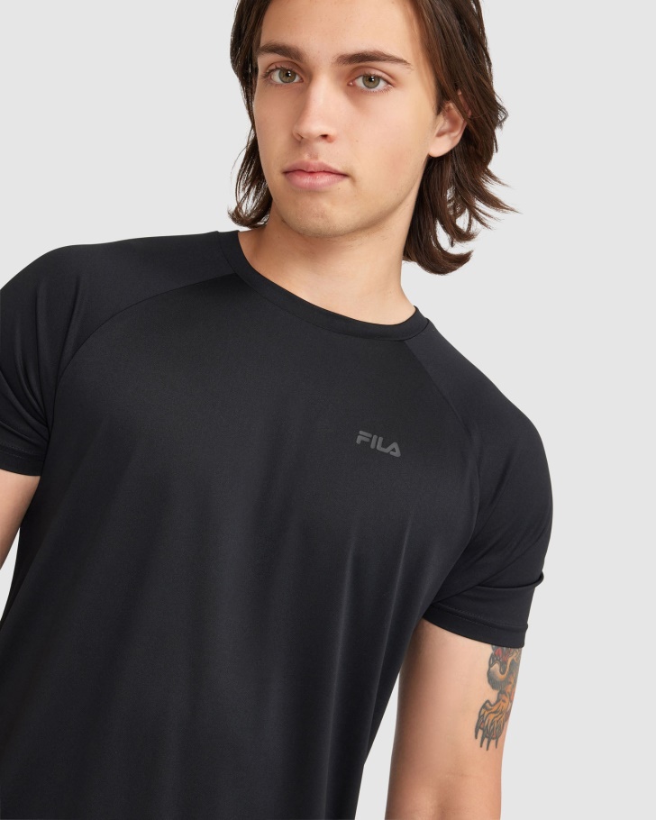 Camiseta Masculina Caleb Qdry Fila Preta