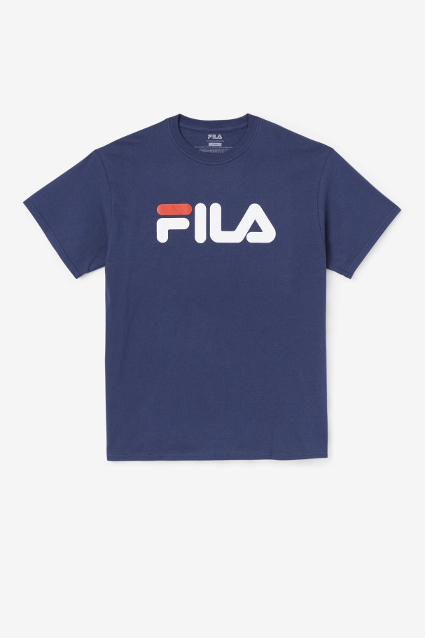 Camiseta Masculina Com Logo Azul Marinho/branco/vermelho