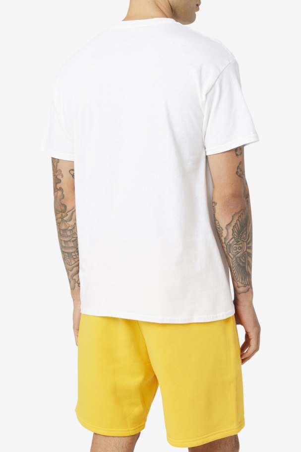 Camiseta Masculina Com Logo Branco/marinho/vermelho Fila