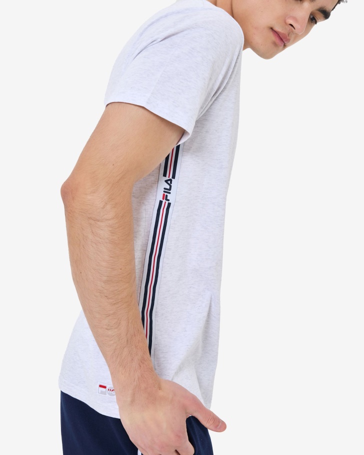 Camiseta Masculina Elias Fila Cinza Clear Marle