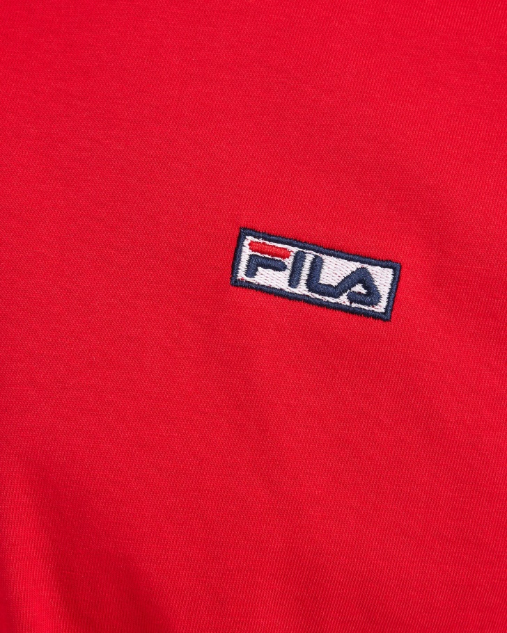 Camiseta Masculina Fila Cian Vermelha