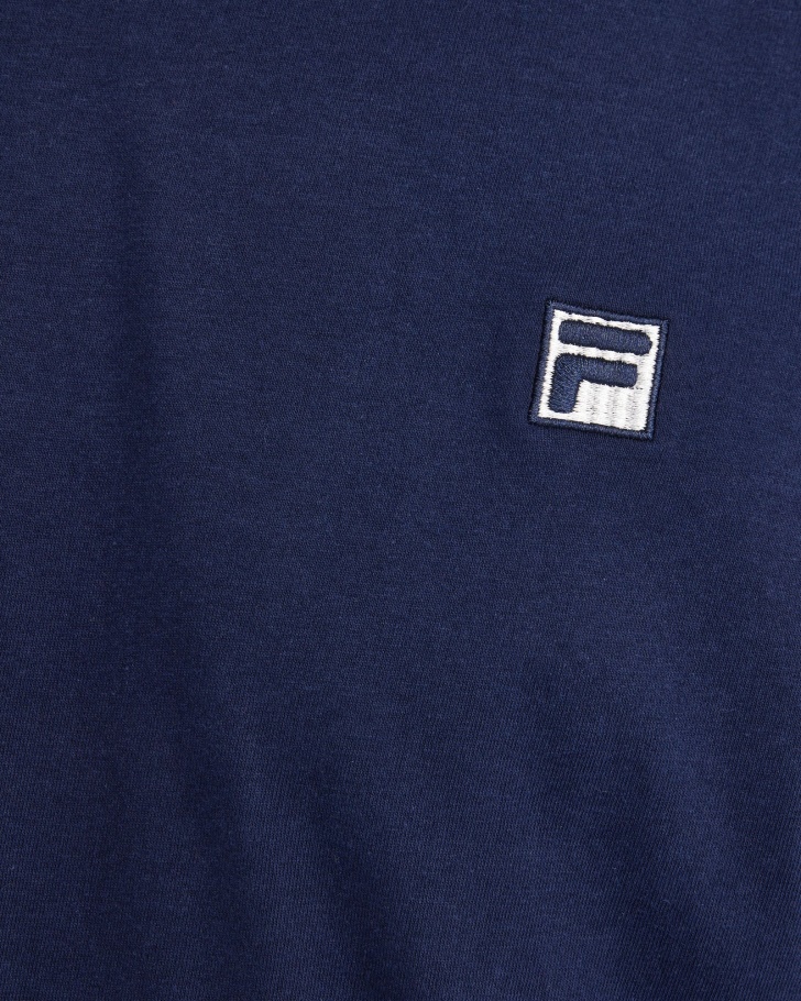 Camiseta Masculina Fila Com Leite Azul Marinho