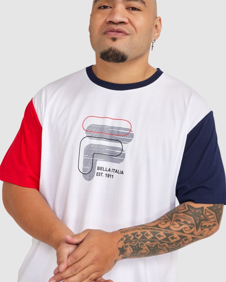 Camiseta Masculina Fila Plus Lennox Branca