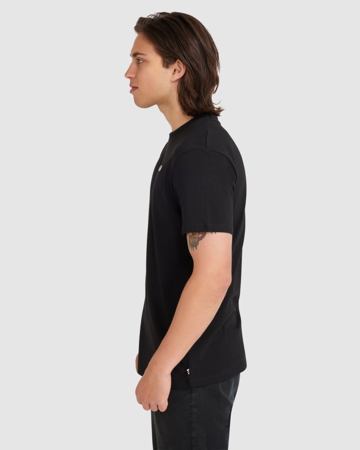 Camiseta Masculina Fila Preto Ciano