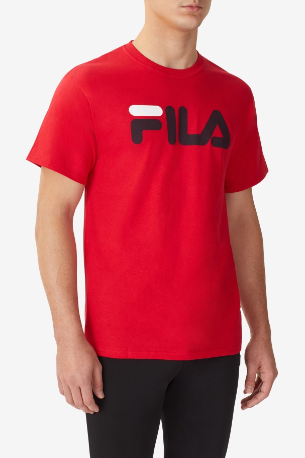 Camiseta Masculina Fila Vermelha/preta/branca