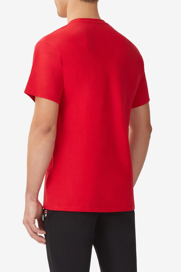 Camiseta Masculina Fila Vermelha/preta/branca