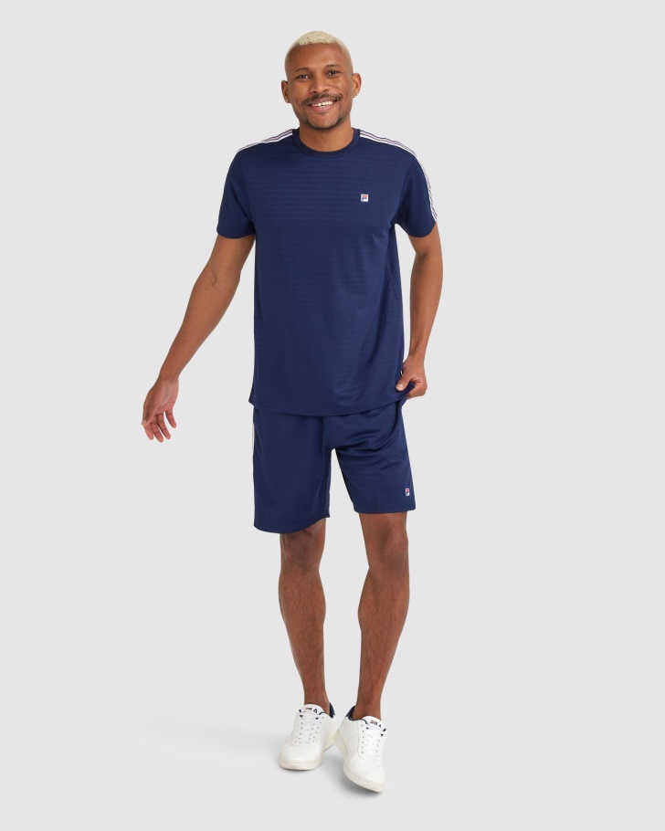 Camiseta Masculina Pablo Azul Marinho Nova Fila