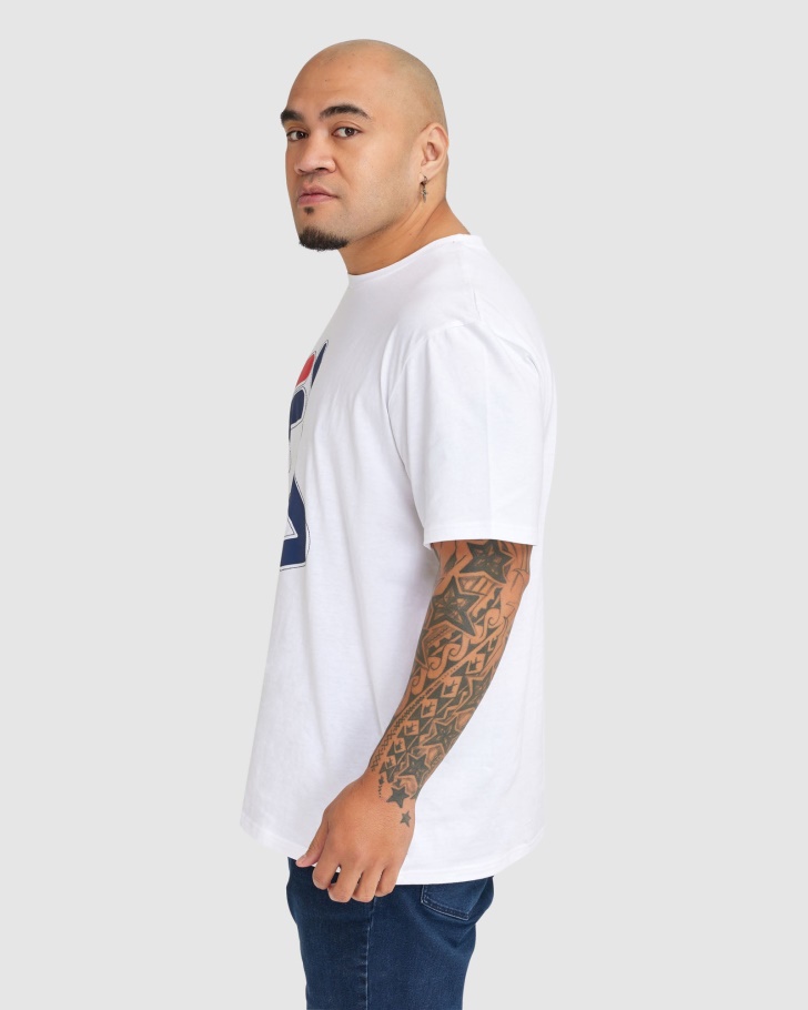 Camiseta Masculina Plus Kiley Branca Fila