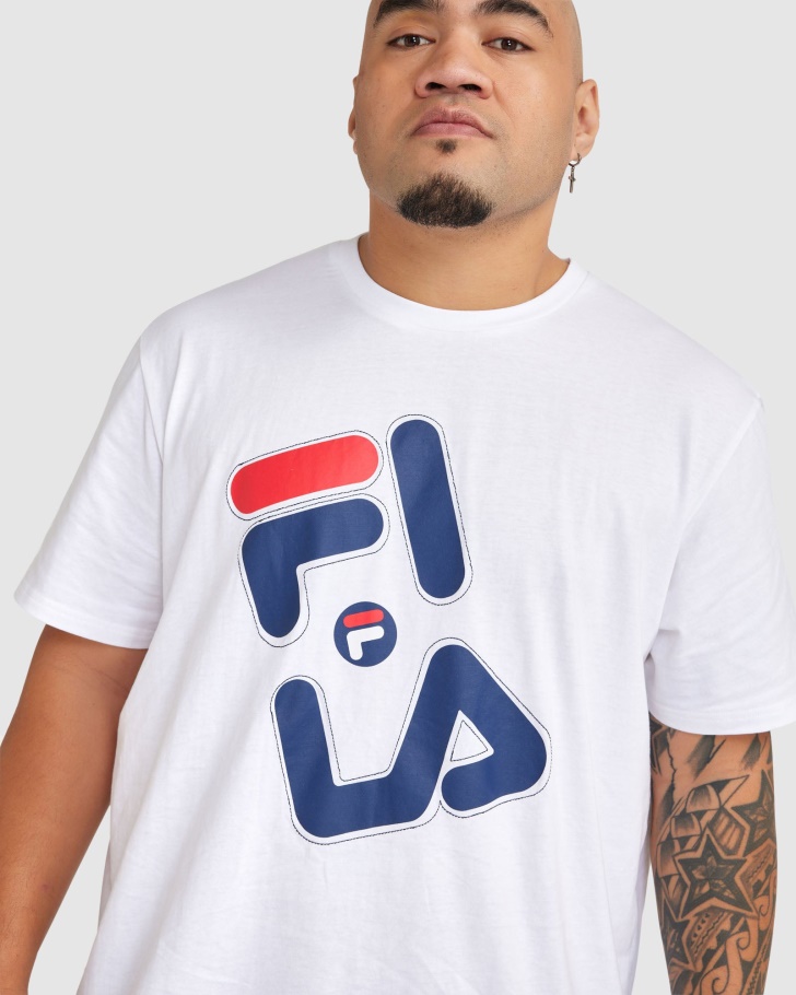 Camiseta Masculina Plus Kiley Branca Fila