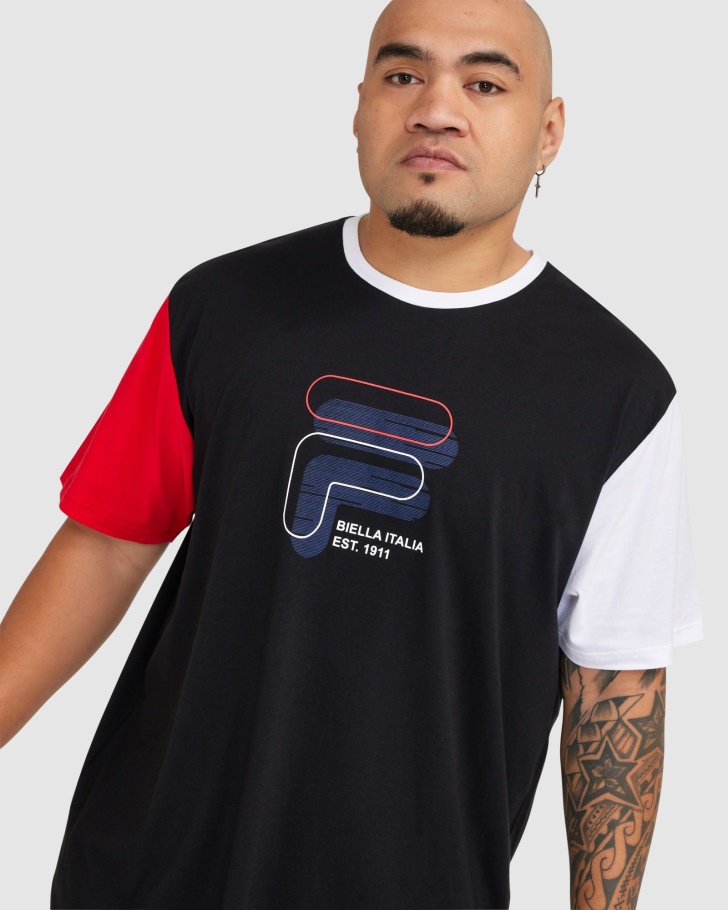 Camiseta Masculina Plus Lennox Preta Fila