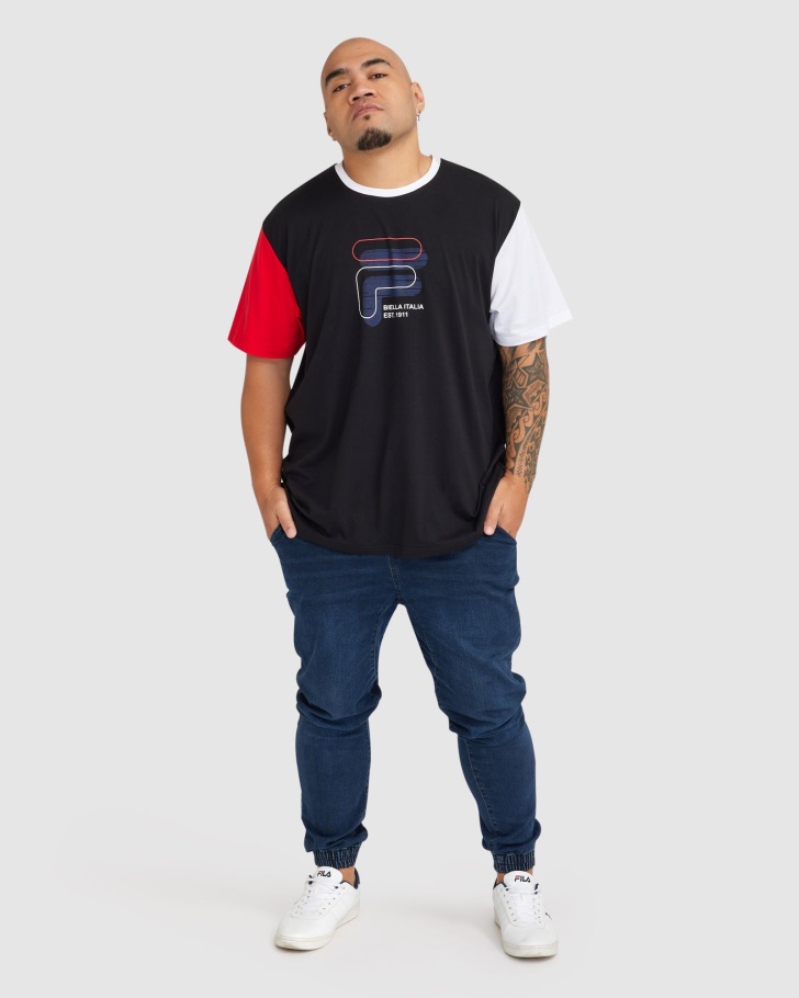 Camiseta Masculina Plus Lennox Preta Fila