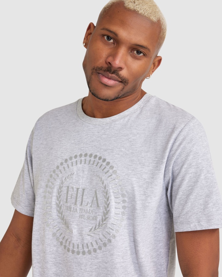 Camiseta Masculina Ravi Fila Cinza Marle