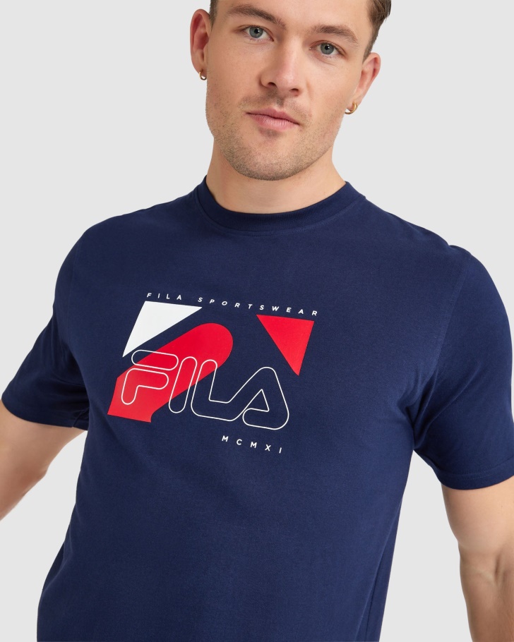 Camiseta Masculina Shaw Azul Marinho Fila
