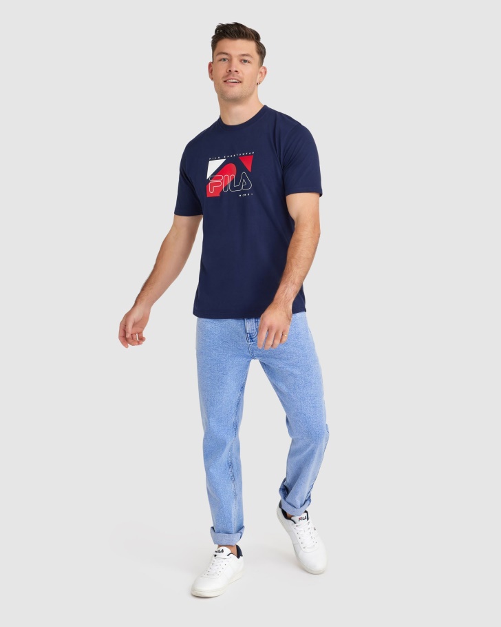 Camiseta Masculina Shaw Azul Marinho Fila