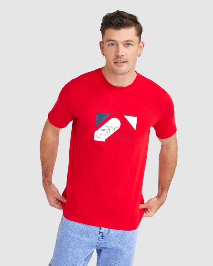 Camiseta Masculina Vermelha Fila