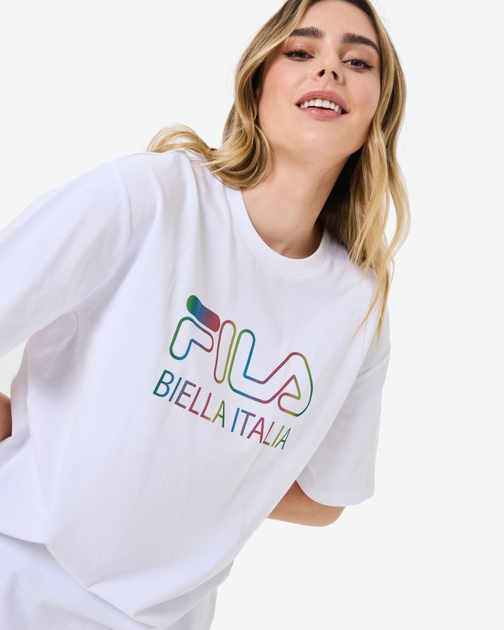 Camiseta Oversized Fila Branca Maddy