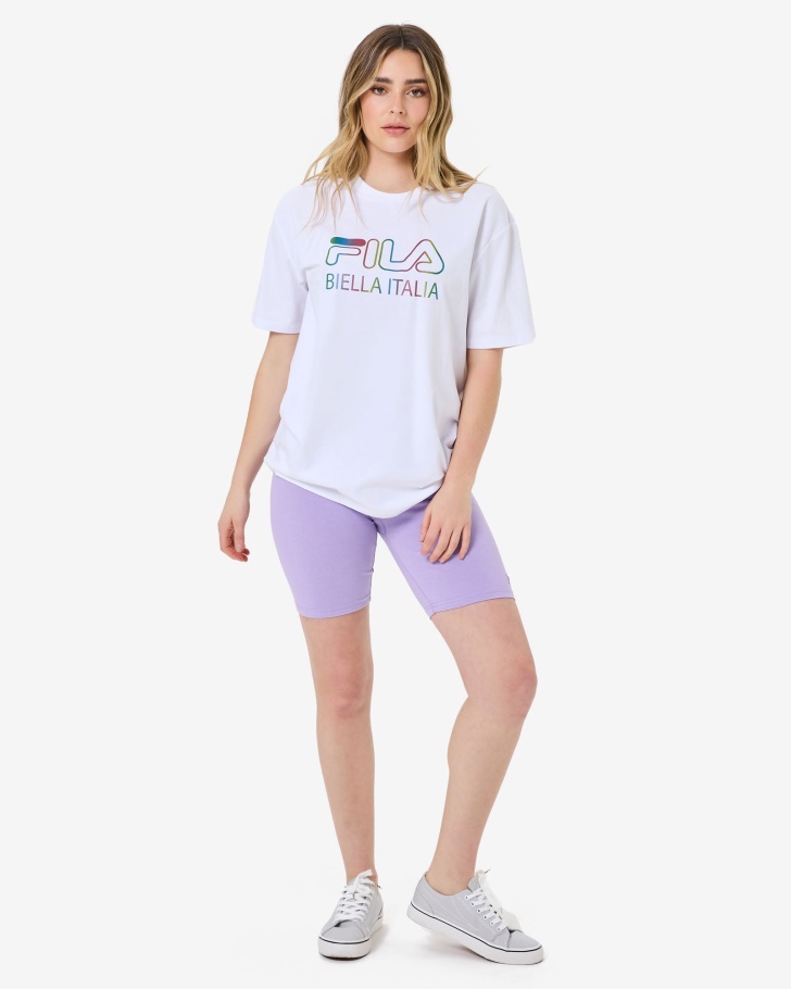 Camiseta Oversized Fila Branca Maddy