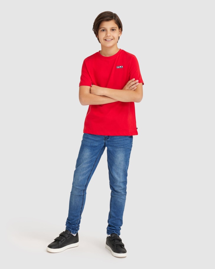 Camiseta Parker Infantil Vermelha Fila