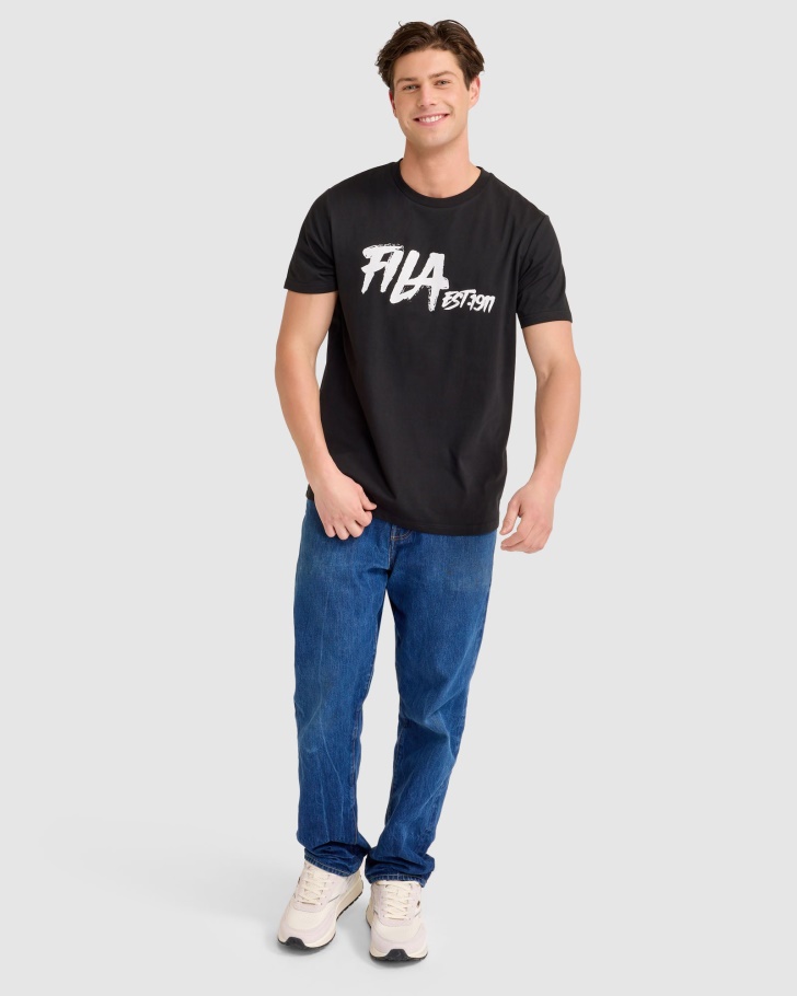 Camiseta Preta Lewis Fila