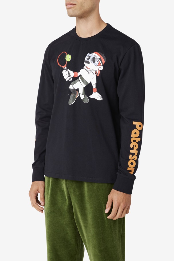 Camiseta Preta Manga Longa Fila Fila X Paterson