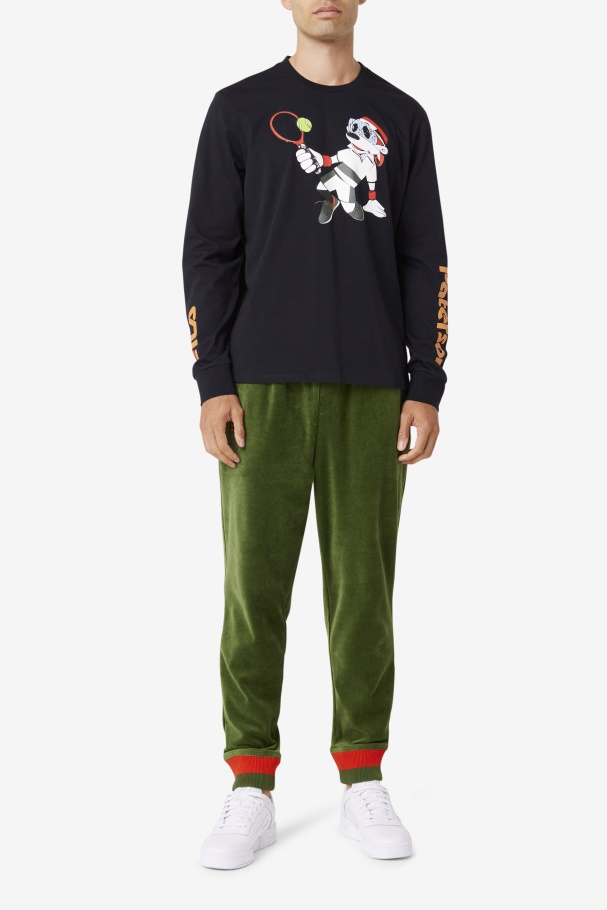 Camiseta Preta Manga Longa Fila Fila X Paterson