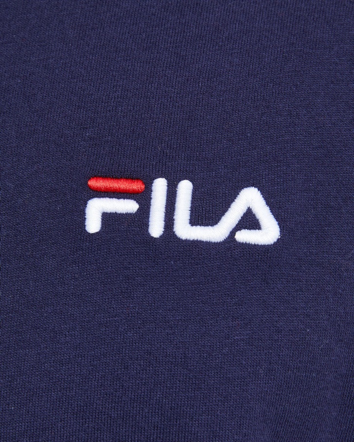 Camiseta Ringer Masculina Clássica Nova Azul Marinho Fila