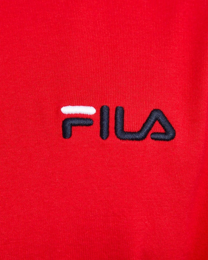 Camiseta Ringer Masculina Clássica Vermelha Fila