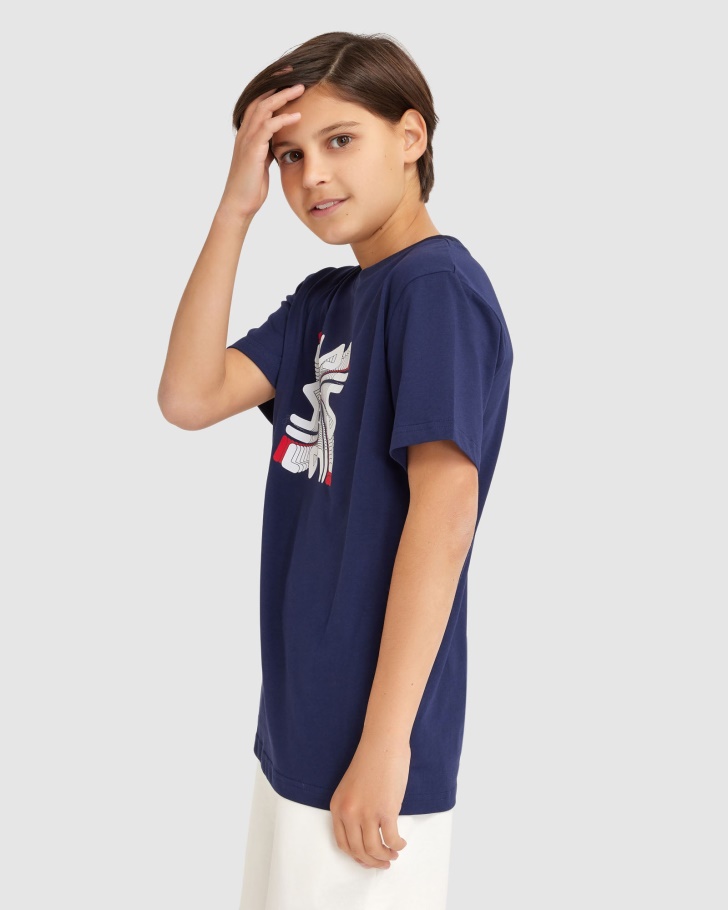 Camiseta Ryan Para Menino New Navy Fila