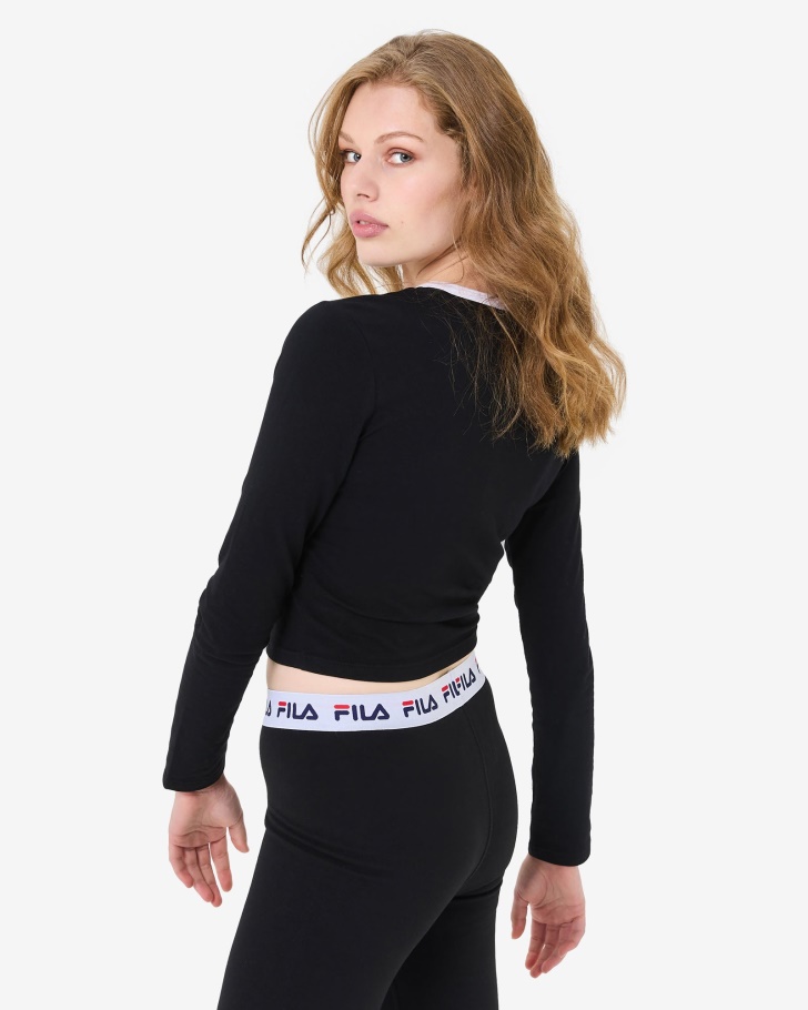 Camiseta Sage Ls Fila Preta