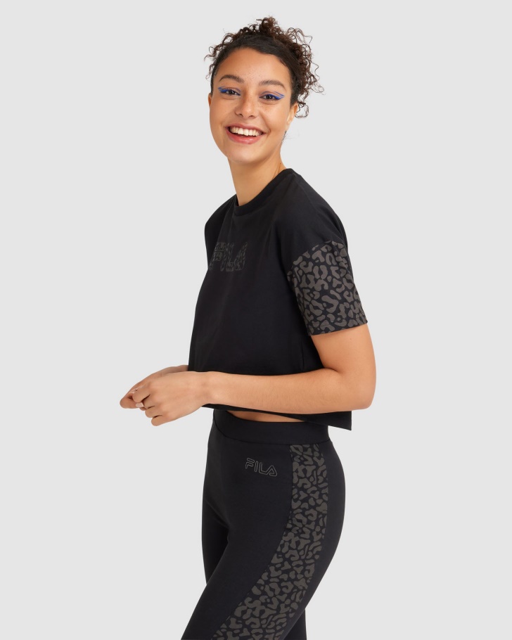 Camiseta Tano Feminina Preta Fila