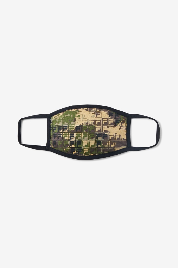 Camuflagem Verde Camuflagem Multi Fila Logo Máscara Facial
