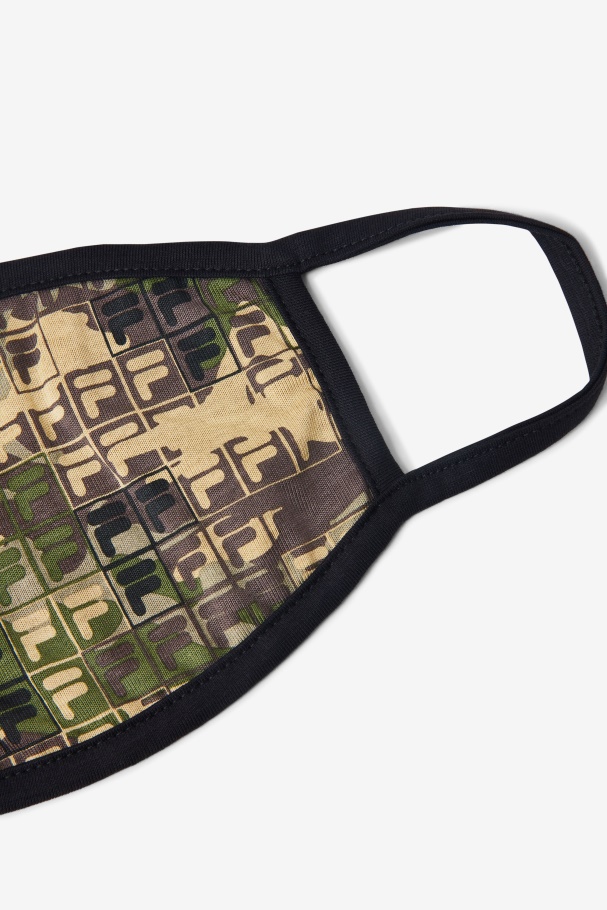 Camuflagem Verde Camuflagem Multi Fila Logo Máscara Facial