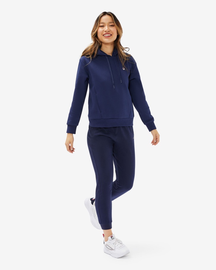 Capuz Distintivo Feminino Fila Novo Marinho